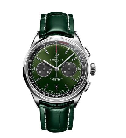 Review Breitling Premier B01 Chronograph 42 Replica Watch AB0118221L1P2 - Click Image to Close